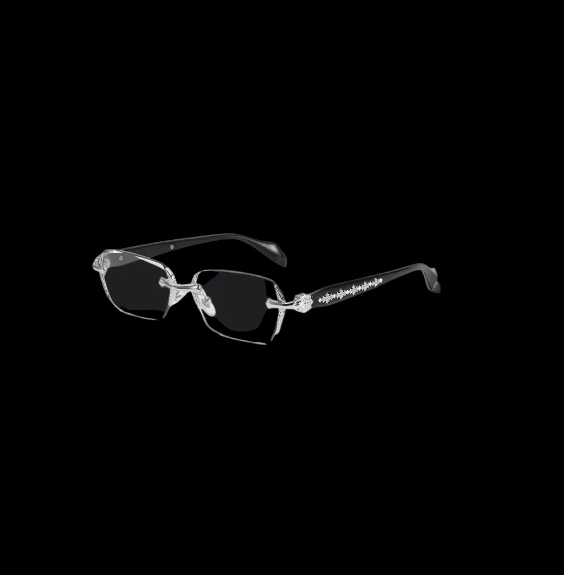 CHROME FRAMELESS GLASSES
